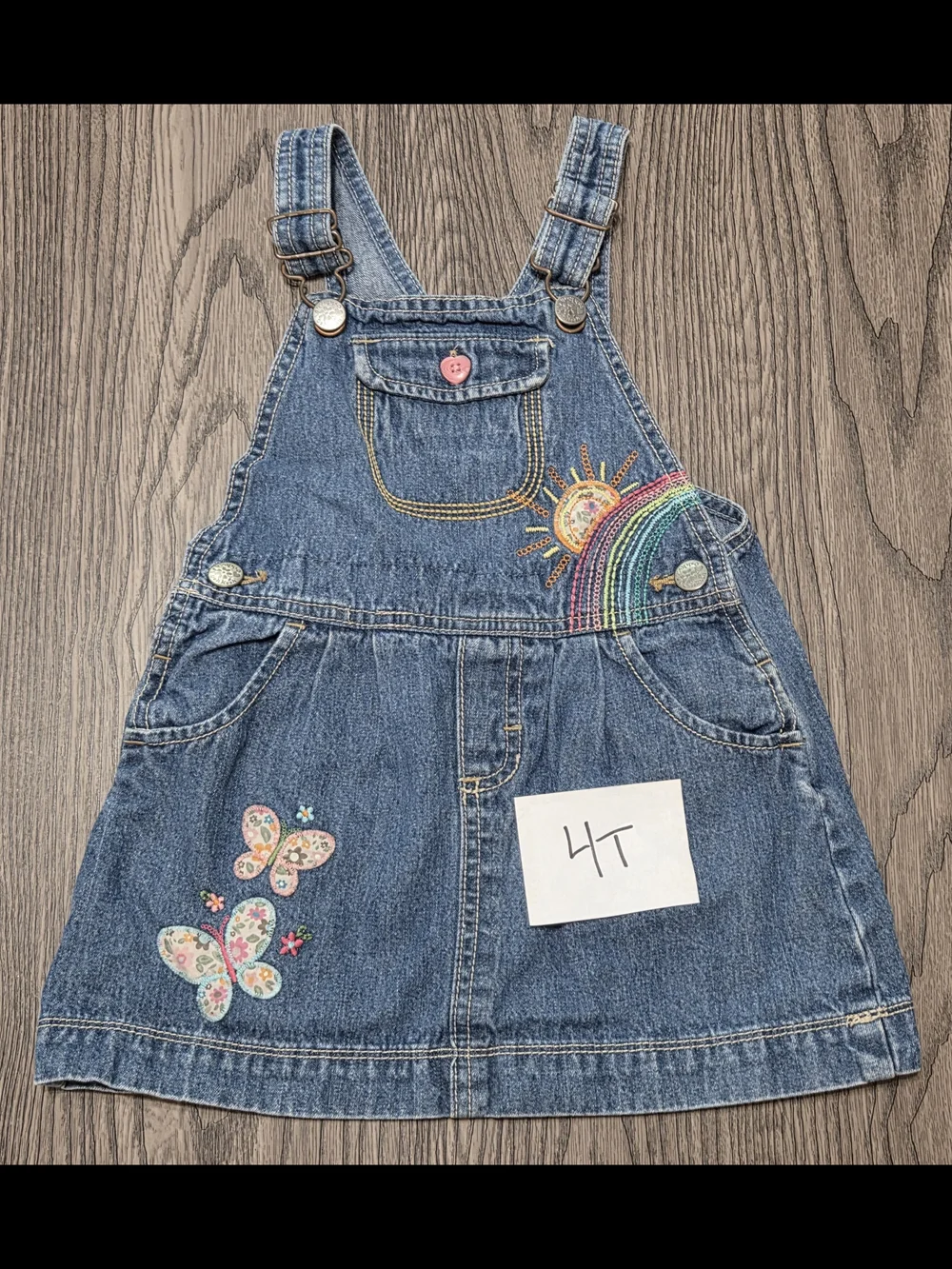 4-5T Bibs BUNDLE Toddler Overalls & Skirt Set